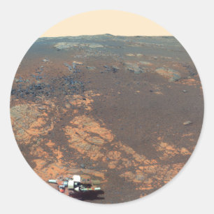 Matijevic Hill Panorama Von Mars Rover Runder Aufkleber