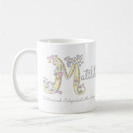 Matilda-Name bedeutet Monogramm M-Tasse Kaffeetasse