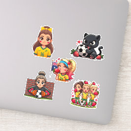 Matildas Strawberry Kisses Aufkleber