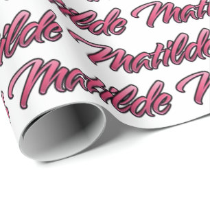 Matilde faded pink personalisiertes Geschenkpapier