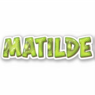 Matilde Name Kiwi Design Aufkleber Sticker