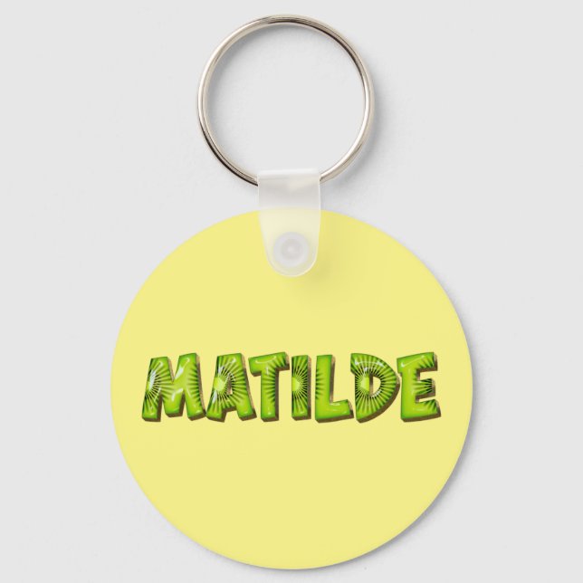 Matilde Name Kiwi Design Schlüsselanhänger (Vorderseite)