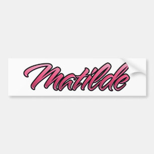 Matilde verblasst pink Aufkleber Sticker Autoaufkleber