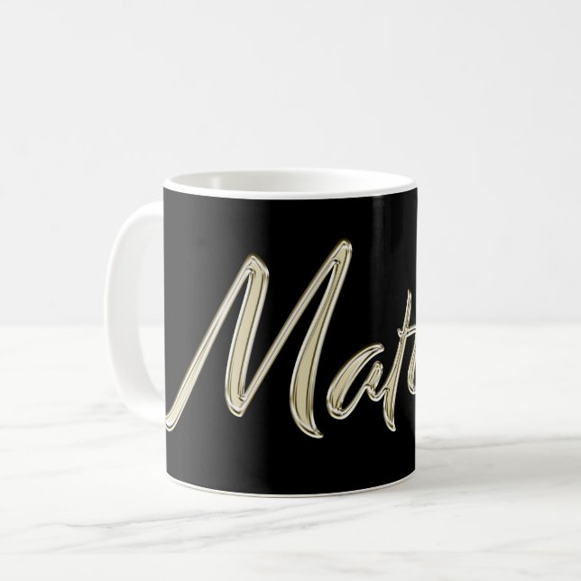 Matilde white gold Handwriting Tasse Kaffeetasse (Vorderseite Links)