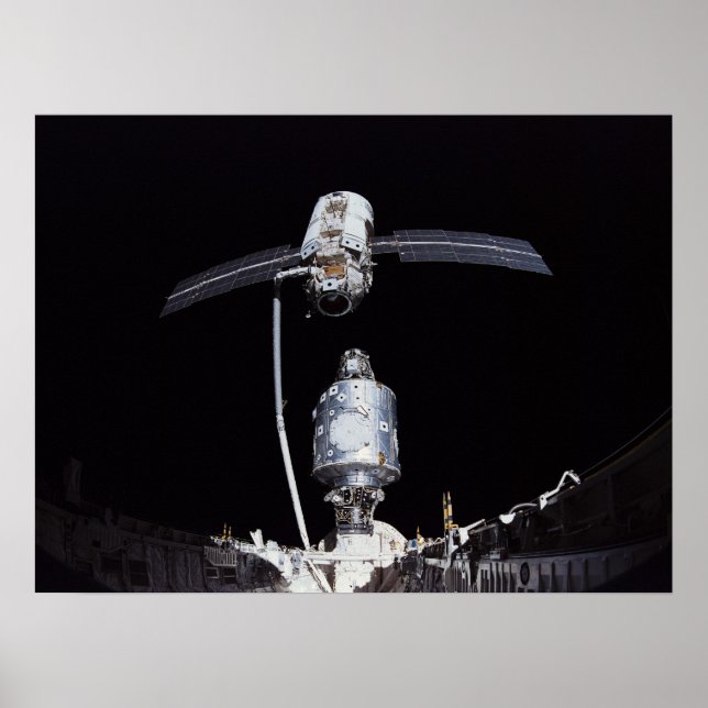 Mating Russian Zarya Module to Unity Module (ISS) Poster (Vorne)