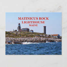 Matinicus Rock Lighthouse, Maine Postcard Postkarte