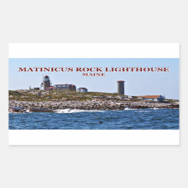 Matinicus Rock Lighthouse, Maine Rechteckiger Aufkleber