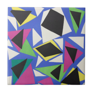 Matisse Abstrakte Geometrische Blaue Cut-Out-Kunst Fliese