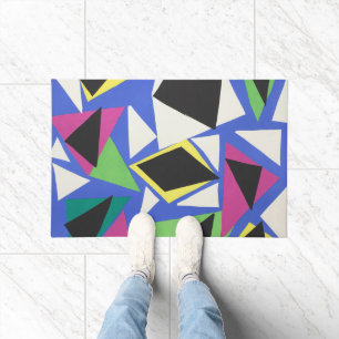 Matisse Abstrakte Geometrische Blaue Cut-Out-Kunst Fußmatte