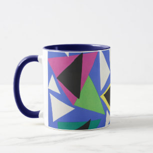 Matisse Abstrakte Geometrische Blaue Cut-Out-Kunst Tasse