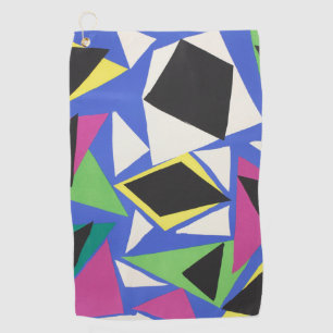 Matisse Abstrakte Geometrische Blaue Schnittkunst Golfhandtuch