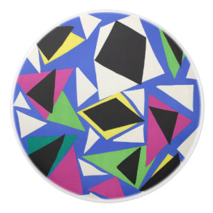 Matisse Abstrakte Geometrische Blaue Schnittkunst Keramikknauf