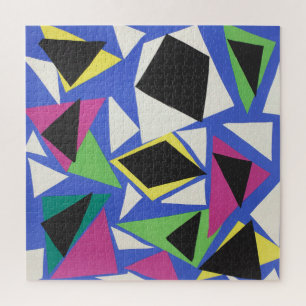 Matisse Abstrakte Geometrische Blaue Schnittkunst Puzzle