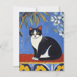 Matisse Black Cat Vintag Postcard Postkarte