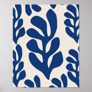 Matisse Blätter Blue Poster