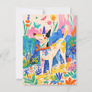 Matisse Dog Vintag Postkarte