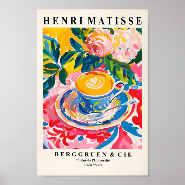 Matisse Espresso Cup Kunstdruckerei, Kaffeepulver, Poster (Vorne)