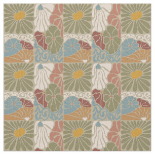Matisse Groovy floral Art Nouveau 1970er Jahre Boh Stoff