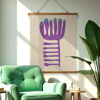 Matisse Inspiriert Lila und Blau Wandteppich Mit Holzrahmen