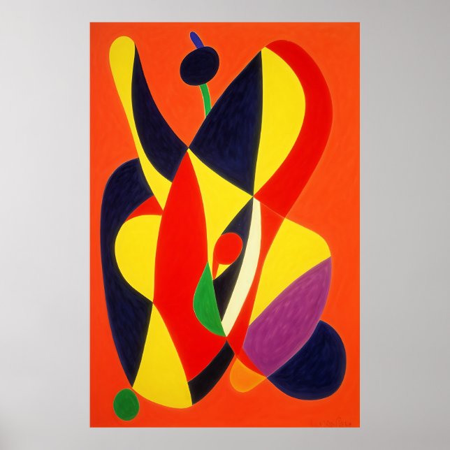 Matisse inspirierte Abstrakte Mauer Kunst Poster (Vorne)