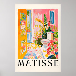 Matisse inspirierter Badezimmer-Kunstdruck Tropisc Poster