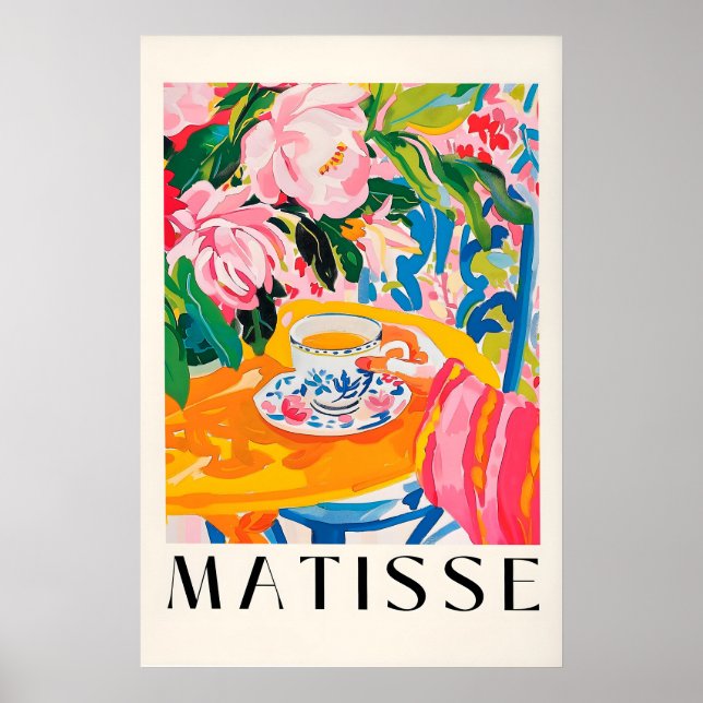 Matisse-inspirierter Teetassen-Kunstprint Mitte de Poster (Vorne)
