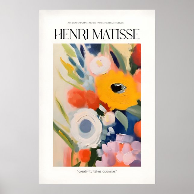 Matisse-Kunstposter - Abstrakte Blumen Poster (Vorne)