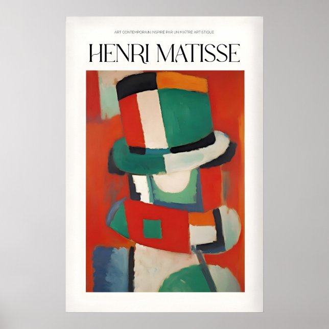 Matisse-Kunstposter - Abstrakte Figur mit Hut Poster (Vorne)