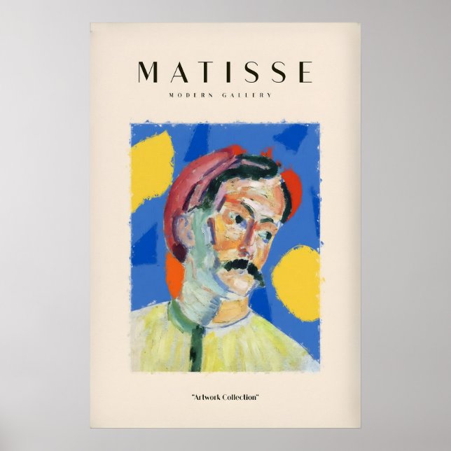 Matisse-Kunstposter - Abstrakter Mann Porträtposte Poster (Vorne)