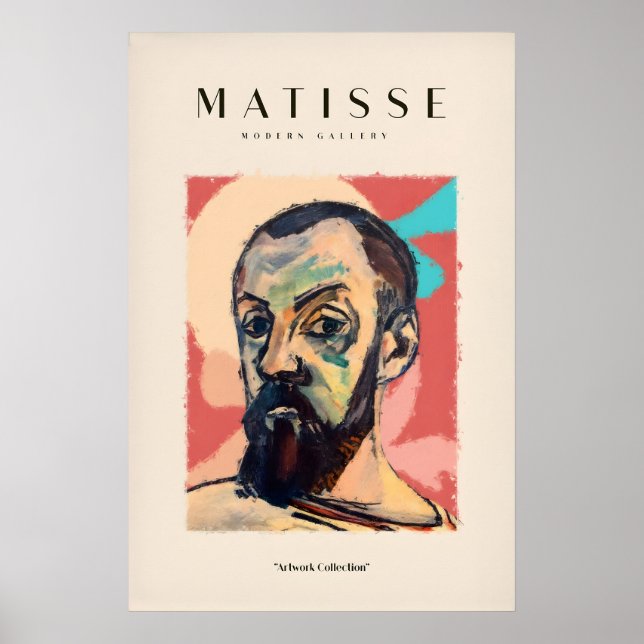 Matisse-Kunstposter - Expressives Selbstporträt Poster (Vorne)