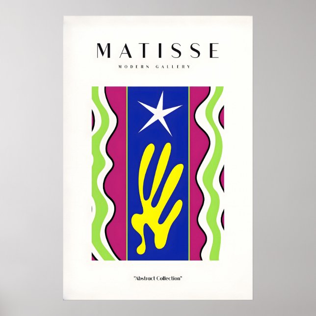Matisse-Kunstposter - Jazz Abstract Star Hand Wave Poster (Vorne)