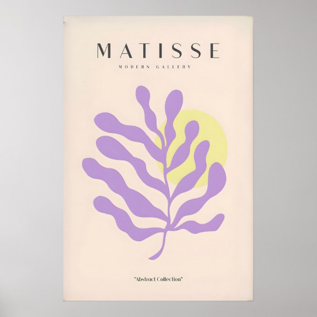 Matisse-Kunstposter - Lila Botanischer Abstract Poster (Vorne)