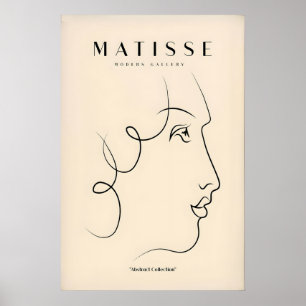 Matisse-Kunstposter - Linienkunst eines Damen-Gesi Poster