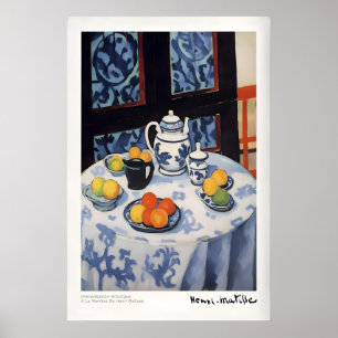 Matisse-Kunstposter - Stillleben blaues Tischtuch Poster