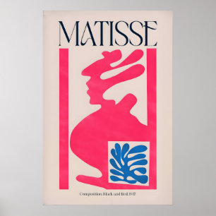 Matisse-Kunstprint Komposition Pink Blau Abstract Poster