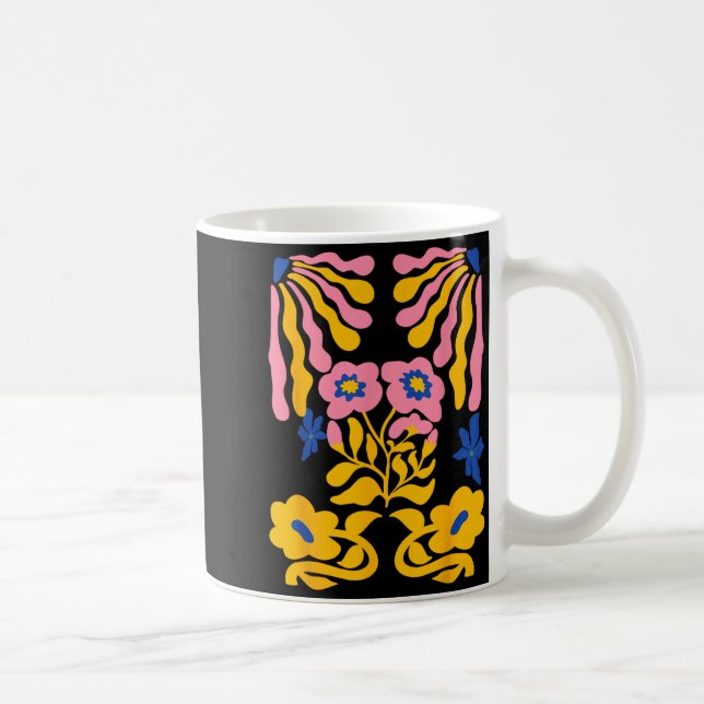 Matisse-Malerei Blumen Ästhetik Kunst Erdig Kaffeetasse (Rechts)