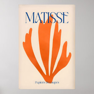 Matisse Papiers Découpés Orange Abstrakte Botanik Poster