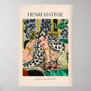 Matisse Poster - Odalisque mit schwarzem Armlehnse