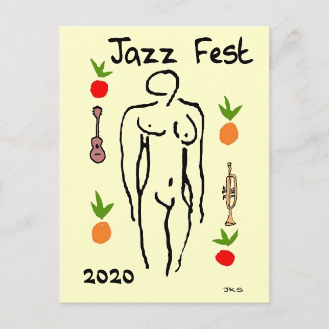 Matisse Style, Jazz Fest, 2020, Bearbeitungsdatum Postkarte (Vorderseite)
