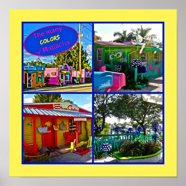 Matlacha Pine Island Florida Printable Art Poster (Vorne)