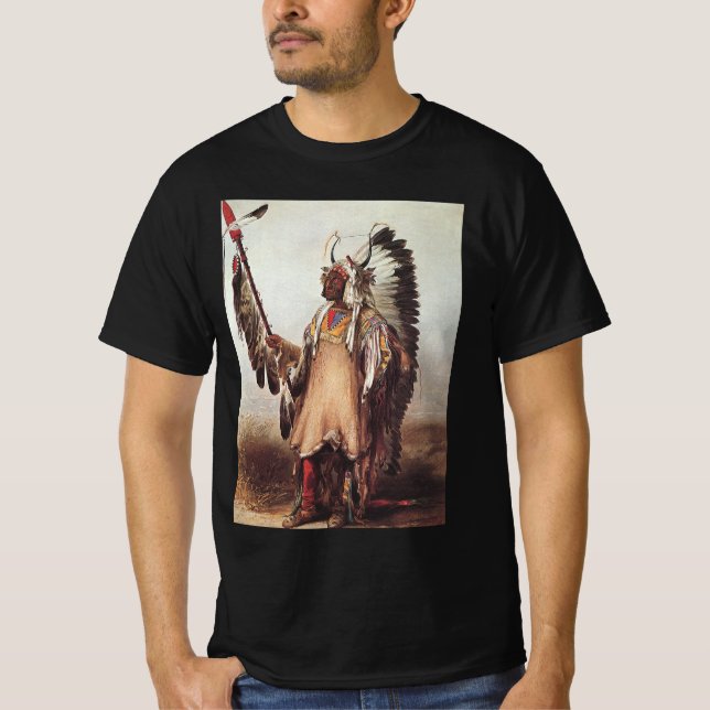 Mato-Tope, ein Hauptportrait von Karl Bodmer T-Shirt (Vorderseite)