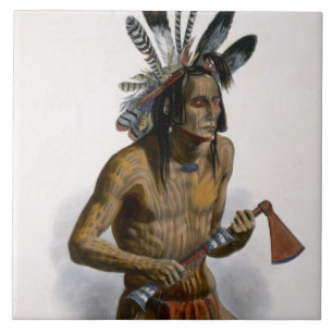 Mato-Tope, geschmückt mit den Insignien von seine Fliese