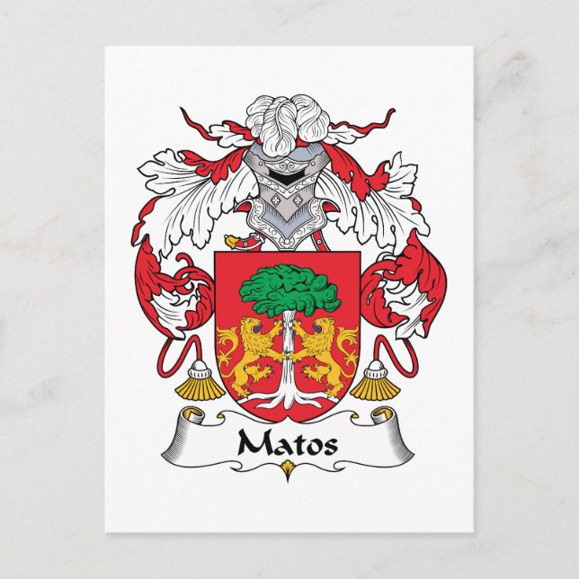 Matos Familienwappen Postkarte (Vorderseite)