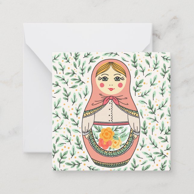 Matreshka Note Card Mitteilungskarte (Vorderseite)