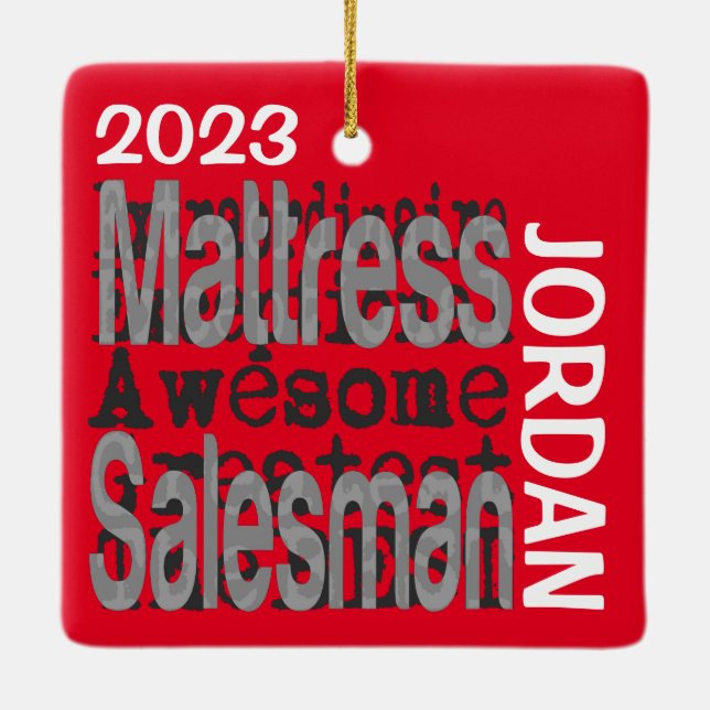 Matress Salesman Extraordinaire CUSTOM Keramikornament (Rückseite)