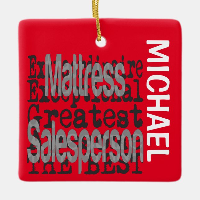 Matress Salesperson Extraordinaire CUSTOM Keramikornament (Vorderseite)