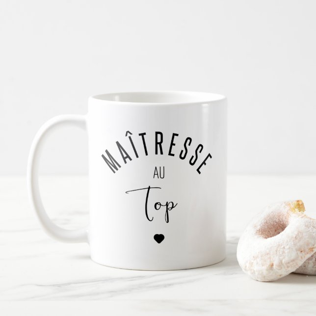 Mätresse an der Echoanzeige Kaffeetasse (Mit Donut)