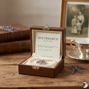 Matriarch-Definition Minimalistischer Schmuckkaste Quadratische Visitenkarte