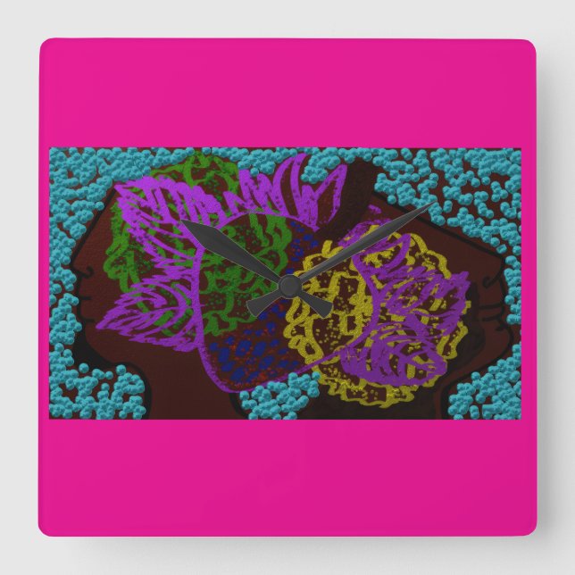 Matrimony  quadratische wanduhr (Vorderseite)