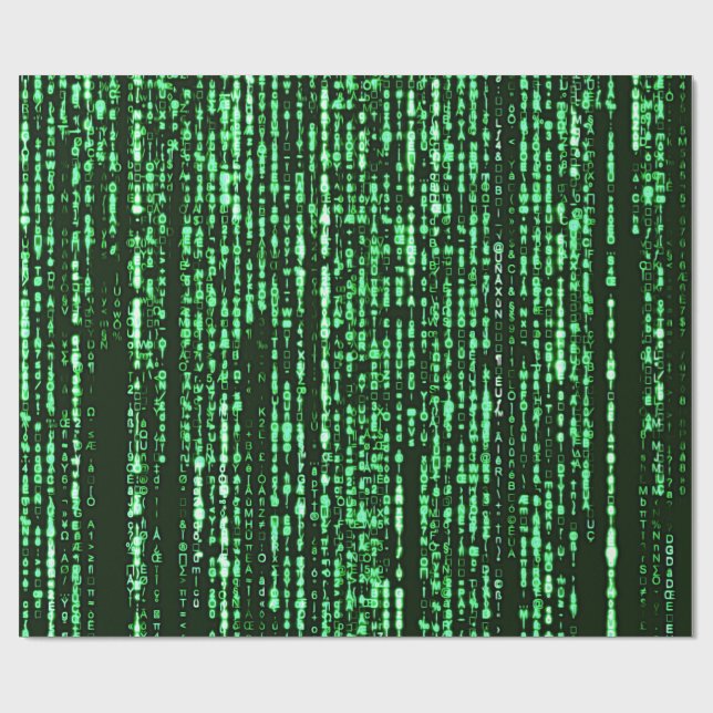 Matrix Code Be a warrior againt the system Geschenkpapier (Flach)